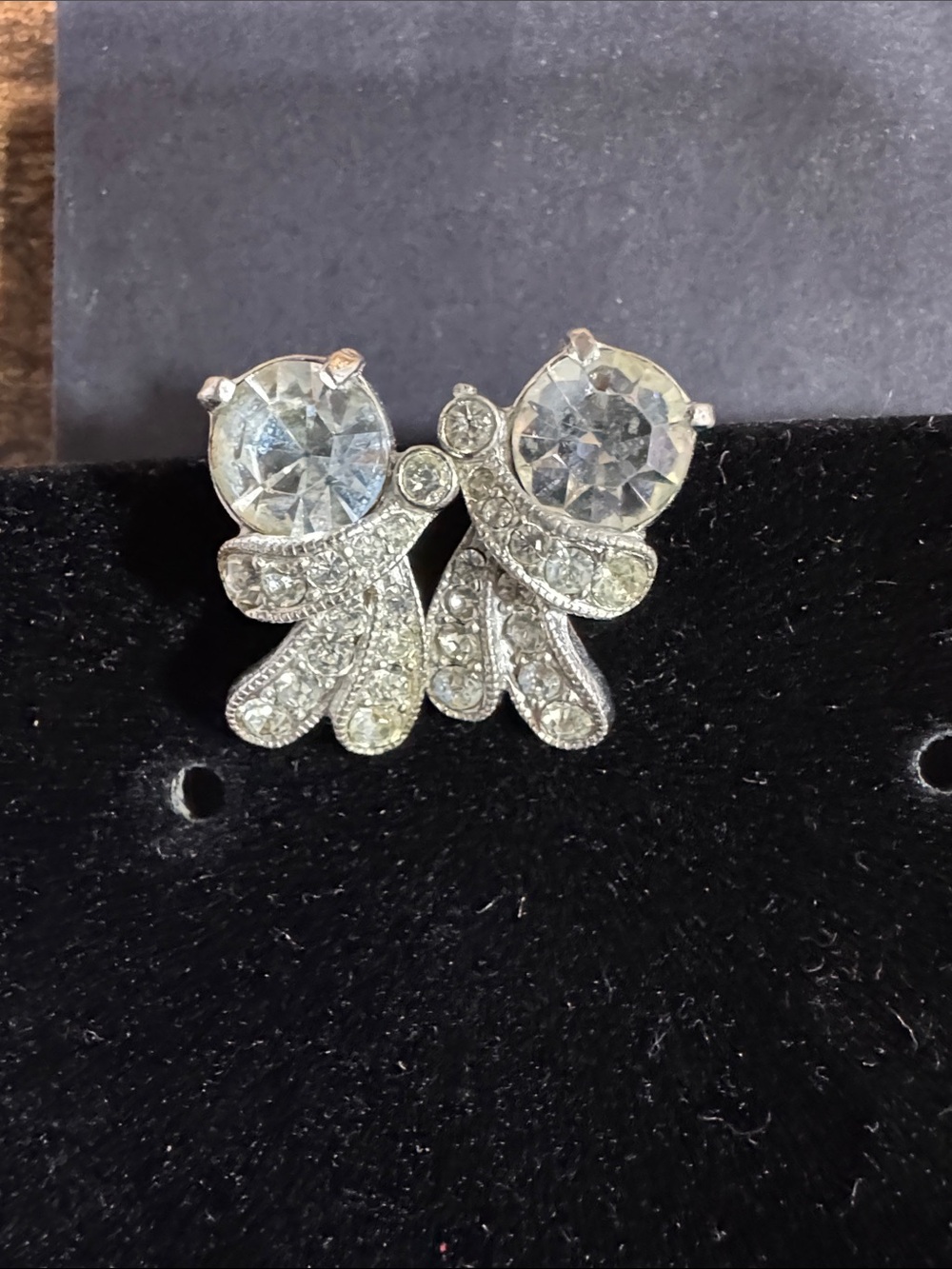 Eisenberg Crystal Fan Cluster Stud Earrings